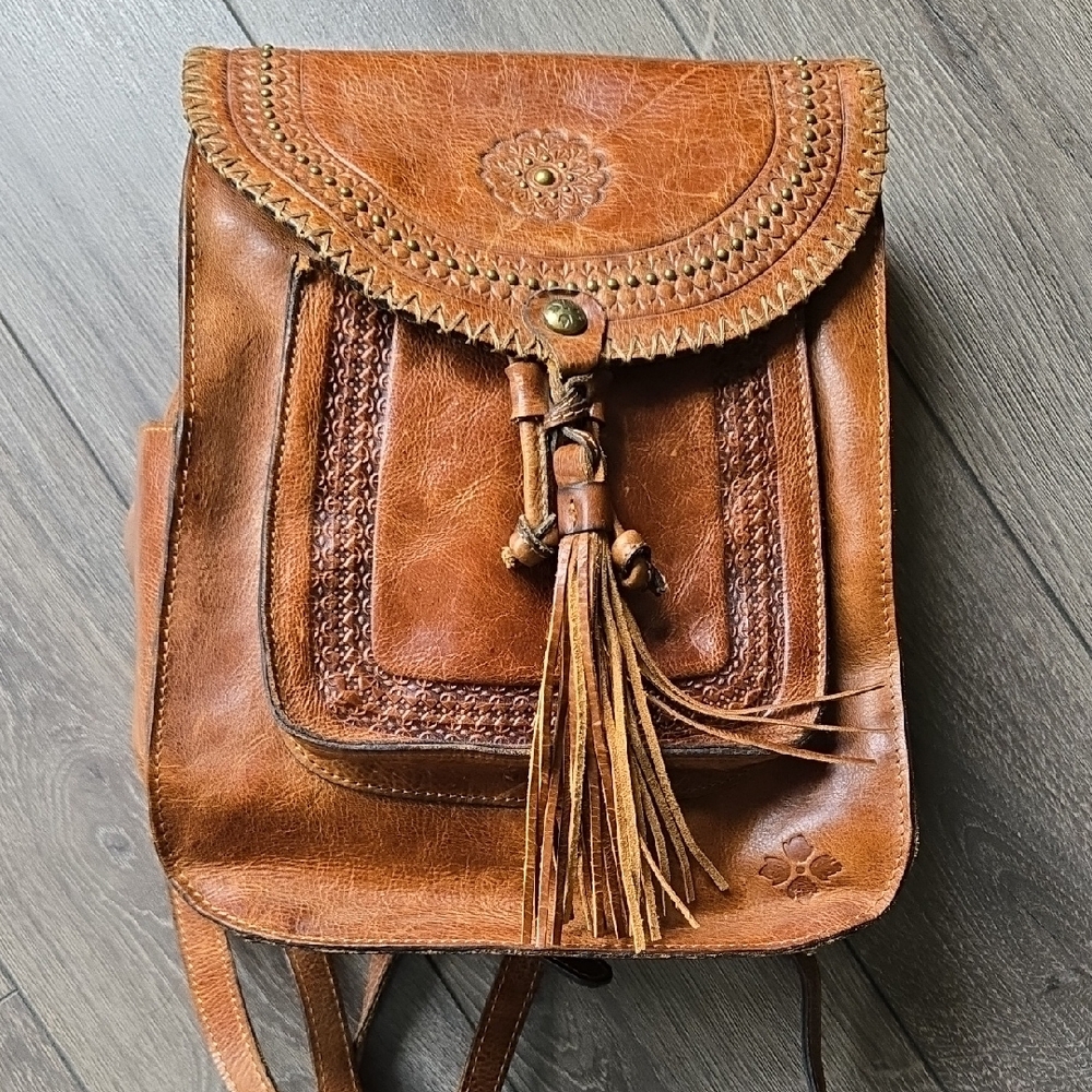 Patricia Nash Brown Leather Backpack